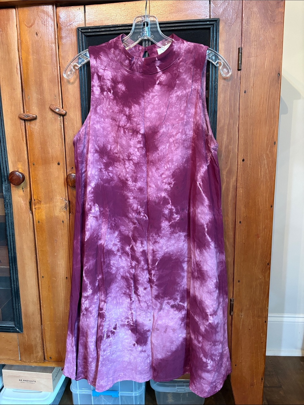 Peach Love California Plum Tie-Dye Midi Dress